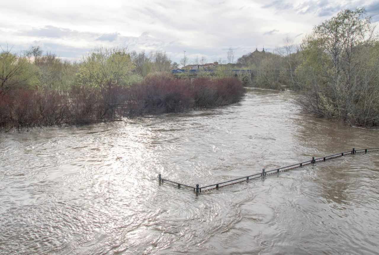 El río Tajo a su paso por Talavera este jueves 