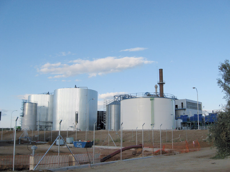 Planta de Sener de tratamiento de purines en Polán, Toledo. (Foto: LVDT)