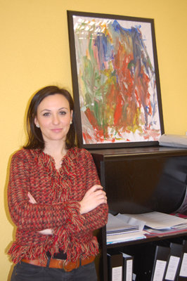 María Rodríguez en su despacho en el Ayuntamiento talaverano. (Foto: J.F.)