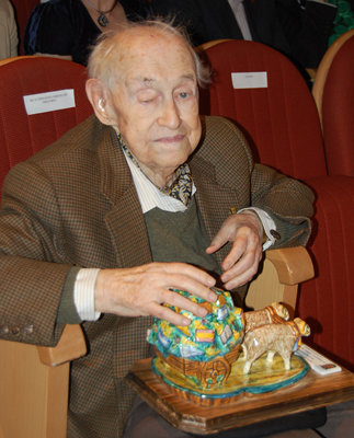 Jiménez de Gregorio en un homenaje realizado en Talavera el pasado año. (Foto: Carlos Granda)