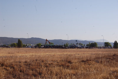 La estructura principal del Mercado Nacional de Ganado ha sido reducida a escombros. (Foto: J.F.)