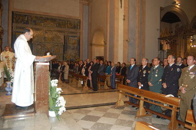 Un momento de la ceremonia religiosa en la Basílica de la Virgen del Prado. (Foto: J.F.)