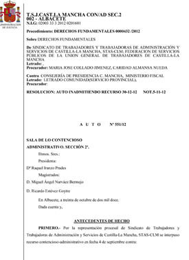 El TSJ condena en costas a la Junta por intentar desestimar el recurso de modificación de la RTP