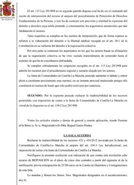 El TSJ condena en costas a la Junta por intentar desestimar el recurso de modificación de la RTP