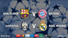 Juventus-Real Madrid y Barcelona-Bayern, semifinales de la Champions