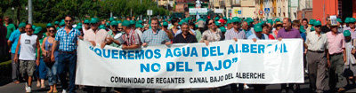 Los regantes del Alberche protestarán contra el tarifazo eléctrico en Toledo 