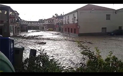 Lluvias Torrenciales, vientos huracanados e inundaciones en la comarca (vídeo)