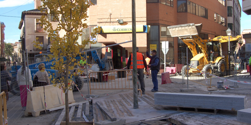 Las obras de la Plaza del Reloj y de la calle Corredera del Cristo avanzan a buen ritmo