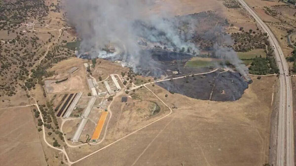 Imagen aérea de la zona afectada.