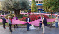 Lazo rosa para conmemorar el Día del Cáncer de Mama