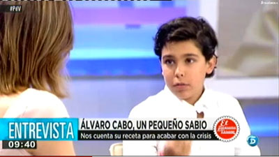 Álvaro Cabo debuta en la televisión nacional