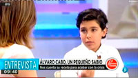 Álvaro Cabo debuta en la televisión nacional