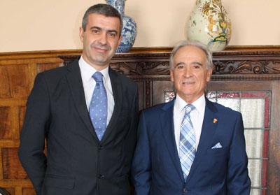 Álvaro Gutiérrez recibe al presidente de Fepemta, José Antonio Arbeloa