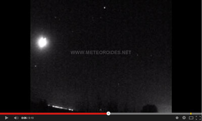 Un fragmento muy luminoso de un asteroide sobrevoló la provincia de Toledo