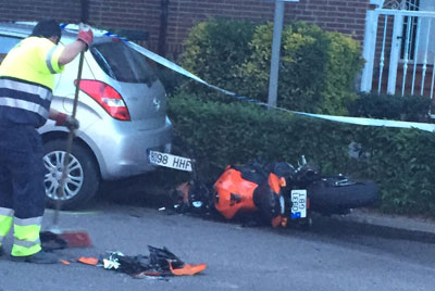 Un herido grave tras colisionar una moto con una furgoneta en la Avenida del Príncipe