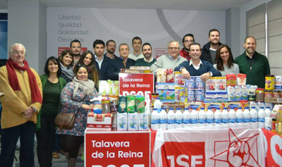 Juventudes Socialistas de Talavera recoge más de media tonelada de alimentos para Cruz Roja en su campaña de 'Migas Solidarias'