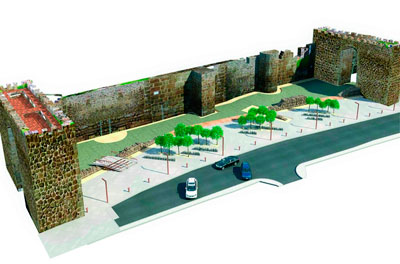 Proyecto diseño para la rehabilitación de la muralla en la calle Charcón.