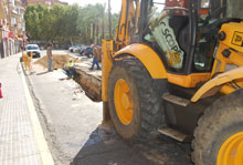 Reparación en la red de agua potable de la calle Carnicerías