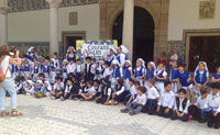 Alumnos del Adalid Meneses se convierten en peregrinos para visitar a la Virgen del Prado y a San Isidro