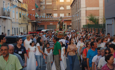 Los talaveranos viven con fervor la procesión de la patrona de los marineros