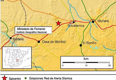 Un terremoto de 5,2 grados en la escala Richter con epicentro en Albacete se nota en media España