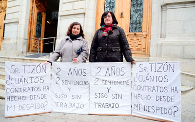 Extrabajadores de la Diputación de Toledo reclaman su readmisión tras la sentencia judicial