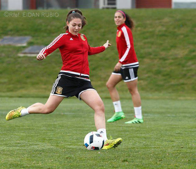 La gamonina Sara Rubio, en la sub-19 femenina