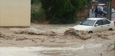 La comarca también sufre los efectos de las tormentas