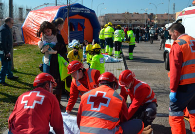 Gran simulacro de actuación en situación de emergencias en el Hospital