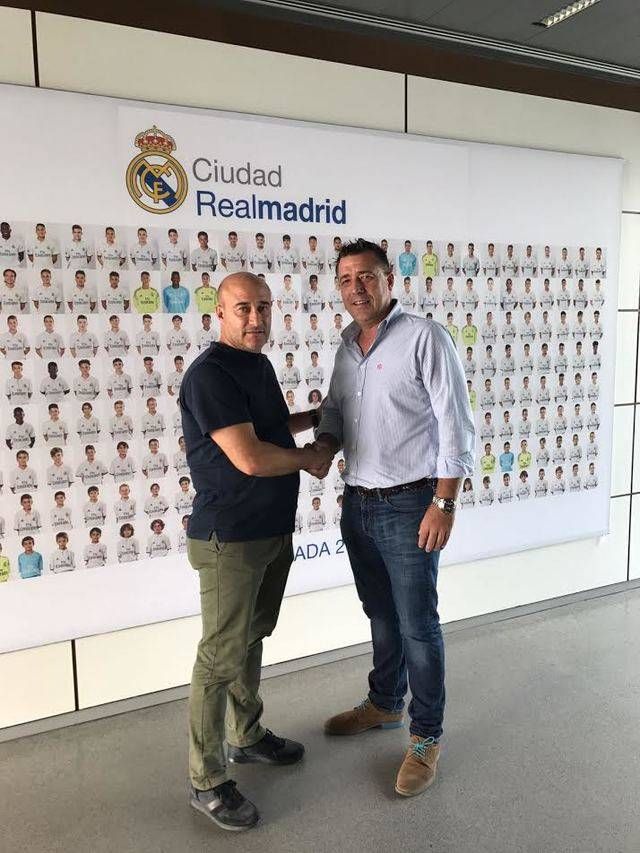 El presidente del CF Talavera Jose Antonio Dorado en Valdebebas