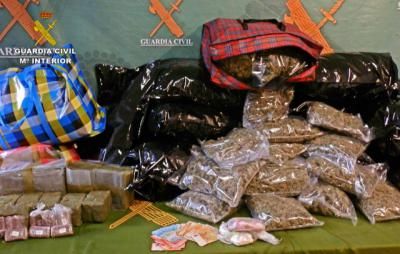 Incautados más de 16 kilos de hachís, 117 de marihuana y 737 gramos de cocaína