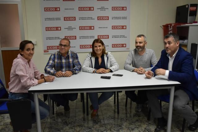 Reunión entre PSOE Talavera y CCOO sobre el tren y políticas de empleo