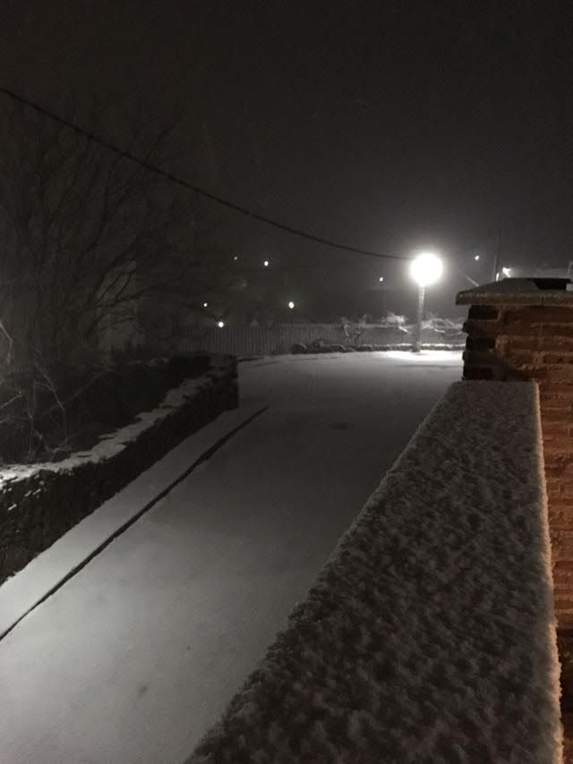 Primera nevada de la temporada en El Real de San Vicente