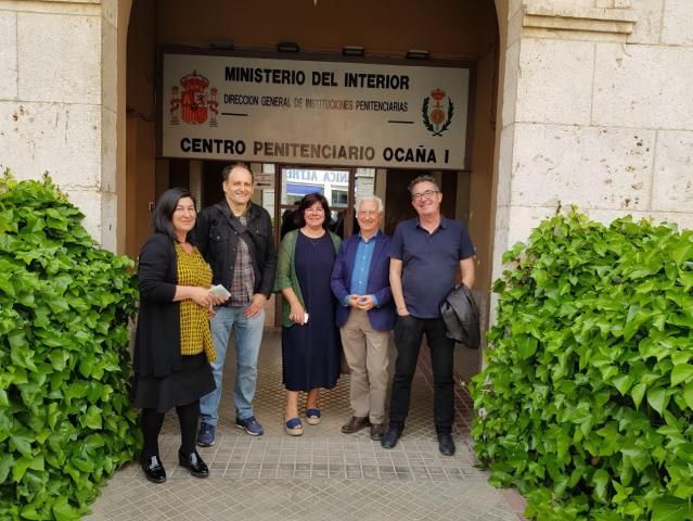  De izda. a dcha. La directora de Ocaña 1, Milagros González Jiménez, Javier Hernández, Lara López, Enrique Martínez de la Casa y Jose Angel Esteban.