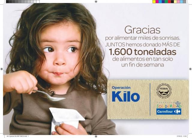 Carrefour y su Fundación donan 18.700 kg de alimentos a familias en situación de emergencia social