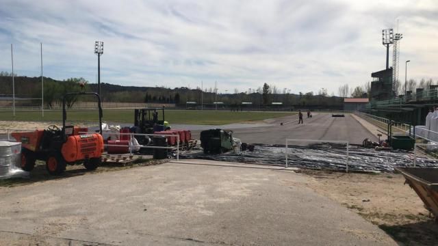 TALAVERA | Se retoman las obras de la pista municipal de atletismo