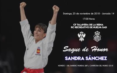 Sandra Sa&#769;nchez realizara&#769; el saque de honor en el partido del Talavera