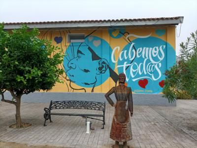 Un mural con 'corazón' en San Bartolomé de las Abiertas