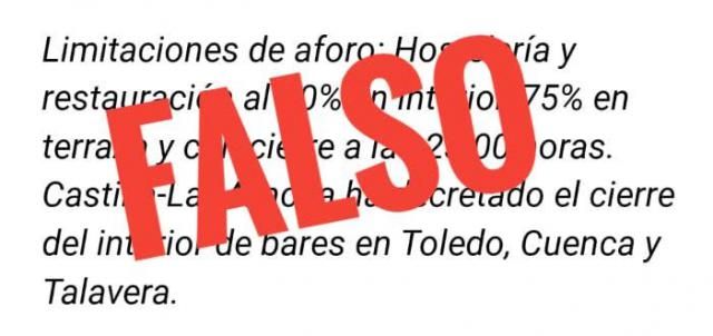 TALAVERA | Sanidad no ha decretado el cierre interior de bares y restaurantes