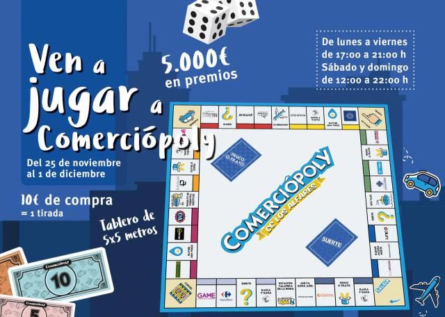 El 'Comerciópoly' de Los Alfares repartirá 5.000 euros en premios