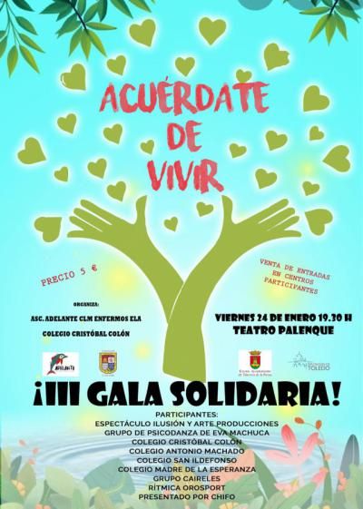 El Cristóbal Colón organiza la Gala Solidaria “Acuérdate de Vivir”