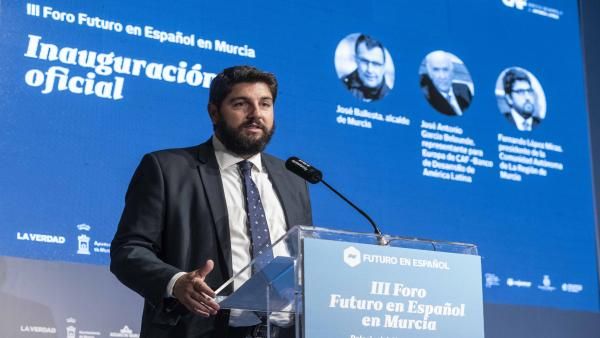 Fernando López Miras, en la jornada ‘Recursos Hídricos: innovación y desafíos’, en el marco del ‘III Foro Futuro en Español’ CARM  