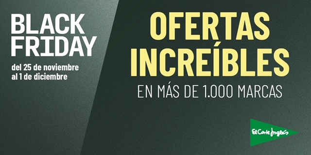 Grandes ofertas: El Corte Inglés arranca hoy su Black Friday