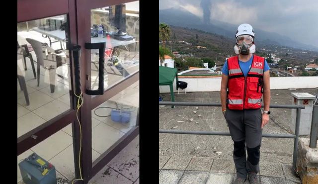 Vídeo: Así ruge el volcán y hace temblar en el centro de trabajo del talaverano Rubén López