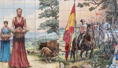 Ni rastro del acto vandálico en el mural cerámico de Mondas 