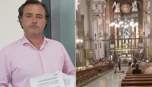 Vox denuncia al conductor del patinete que profanó la Basílica del Prado