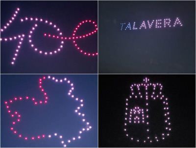 Galería con las mejores imágenes de 100 drones sobrevolando Talavera