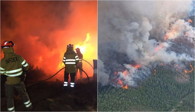 Incendio en Las Hurdes  - Foto: Infoex y Atbrif