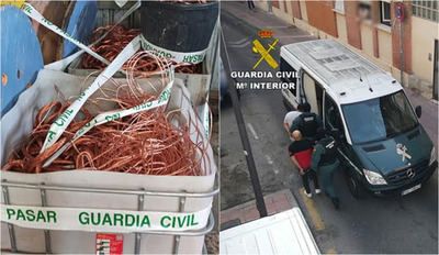 Así robó un grupo criminal más 15 toneladas de cable de cobre