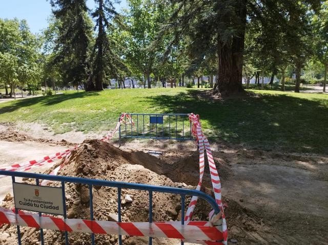 Obras en el parque de la Alameda